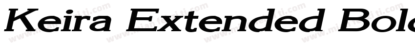 Keira Extended Bold Italic字体转换
